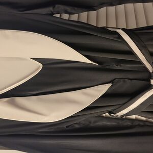 Black and White Wrap Dress